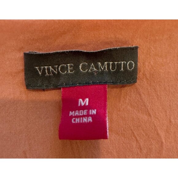 Vince Camuto Womens Pink Paisley Print V-Neck Ruffle Sleeve Sheer Blouse with li - Picture 6 of 11